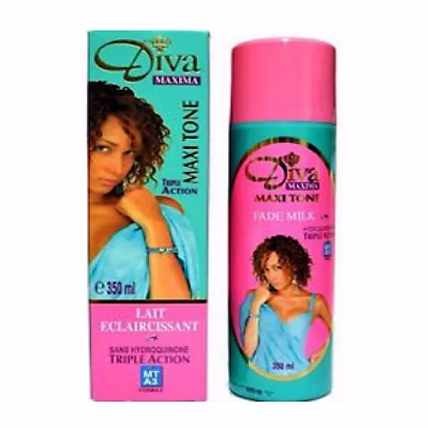 <span style="font-size: 95%;"><strong><span style="color: #ff00ff;">PRODUCT INFORMATION</span></strong></span> <strong>Diva Maxima Triple Action Maxi Tone Fade Milk Skin Lotion </strong><strong>11.8 oz / 350 ml 100% authentic,</strong> <h3><strong><span style="color: #ff00ff;">Maxi Tone Fade Milk Skin Lotion 350 ml</span></strong></h3> <strong>Fast & free delivery</strong> <strong>Diva Maxima Maxi tone Fade Milk assures you a fast and safe clarifying treatment.</strong> <strong>The MTA3 hydroquinone free formulated ingredients work in synergy to achieve clarifying (AHA) rejuvenating (Fruit Acids) and purifying action (Allantoin).</strong> <strong>You will get an evenly clear firm and radiant skin.</strong> <strong>Package Included: 1 x Diva maxima triple action maxi tone fade milk skin lotion 350ml</strong> Maxi Tone Fade Milk Skin Lotion 350 ml 6 <span style="font-size: 95%;"><strong><span style="color: #ff00ff;">PRODUCT INFORMATION</span></strong></span> <strong>Diva Maxima Triple Action Maxi Tone Fade Milk Skin Lotion </strong><strong>11.8 oz / 350 ml 100% authentic,</strong> <h3><strong><span style="color: #ff00ff;">Maxi Tone Fade Milk Skin Lotion 350 ml</span></strong></h3> <strong>Fast & free delivery</strong> <strong>Diva Maxima Maxi tone Fade Milk assures you a fast and safe clarifying treatment.</strong> <strong>The MTA3 hydroquinone free formulated ingredients work in synergy to achieve clarifying (AHA) rejuvenating (Fruit Acids) and purifying action (Allantoin).</strong> <strong>You will get an evenly clear firm and radiant skin.</strong> <strong>Package Included: 1 x Diva maxima triple action maxi tone fade milk skin lotion 350ml</strong> Maxi Tone Fade Milk Skin Lotion 350 ml - Image 6